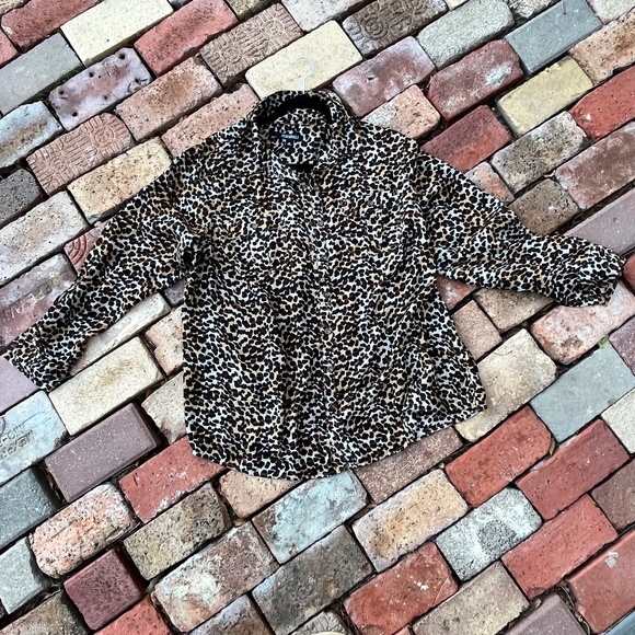 Roz and Ali leopard print blouse size 1x - Picture 1 of 4